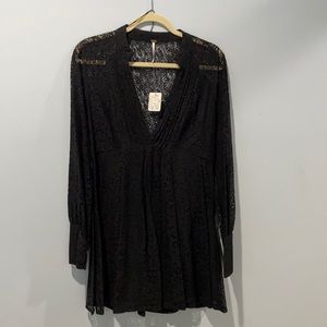 Black lace free people dress. Never worn. New with tags